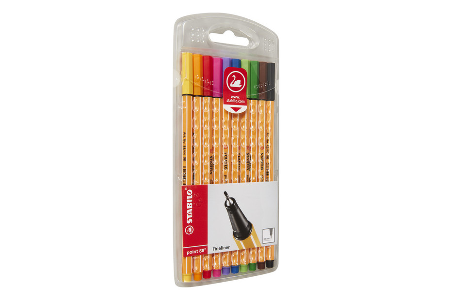 Stylo feutre pointe fine - STABILO point 88 - Étui de 10 stylos-feutres  fins - Coloris assortis Acheter chez JUMBO