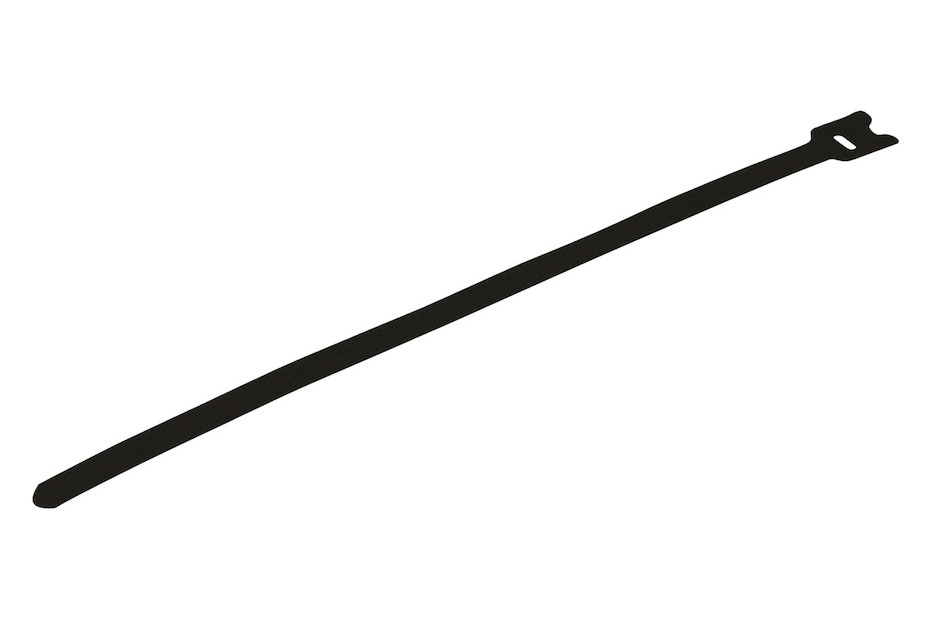Attache-câble en velcro avec boucle, 25x190mm, noir, 5 pcs