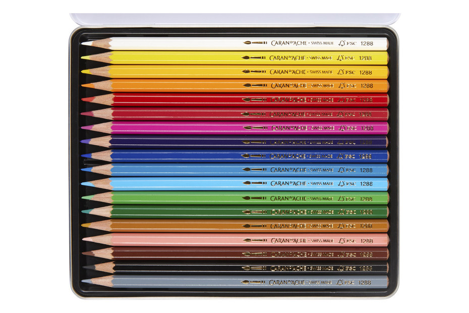 Crayons de couleur Caran d'Ache Fancolor FSC coloris assortis 18
