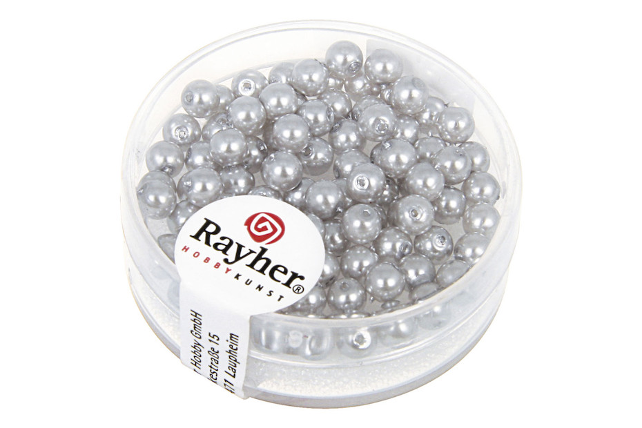 Rayher Renaissance Glaswachsperlen – 4 Mm Durchmesser, Dose Mit 85 Stück In Pflaume, Perfekt Für Schmuckherstellung & Basteln
