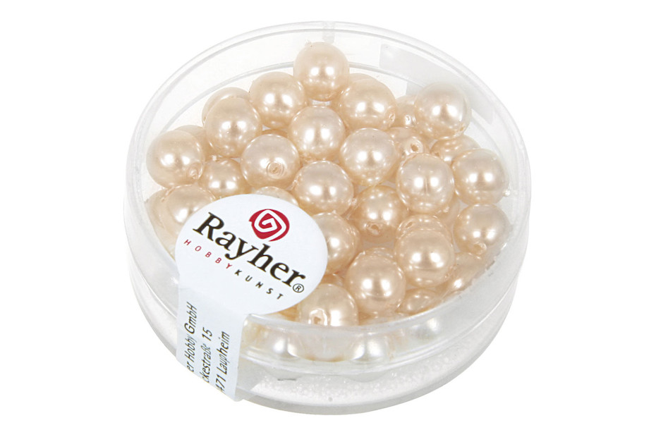 RAYHER - 85 PEZZI - PERLE CERATE IN VETRO RINASCIMENTO 4MM - COLORE