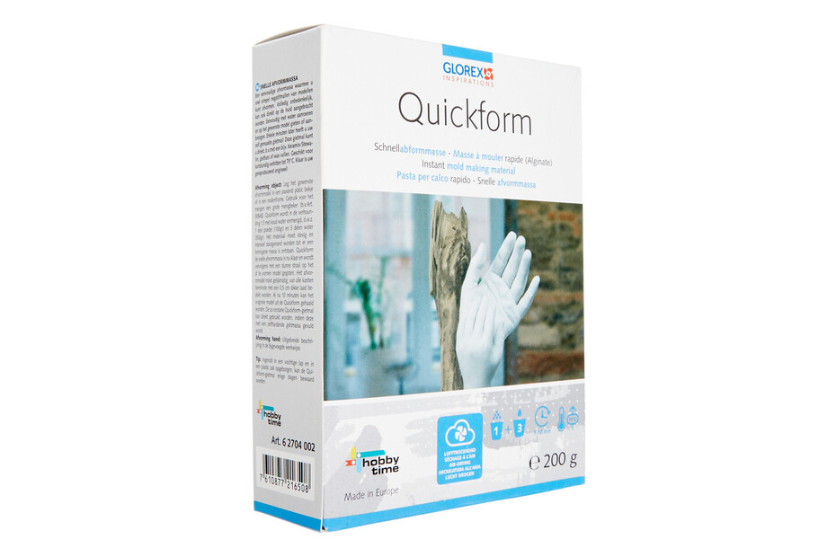 Glorex Quickform Schnellabformmasse – 200 G, Ungiftig, Für Kinder & Kreative Abformungen