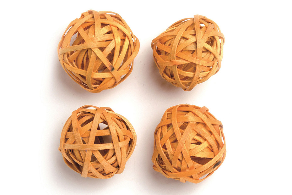 Baoblaze Rattankugeln 5cm Schwarz - 10 Stück Naturmaterial Deko-Kugeln