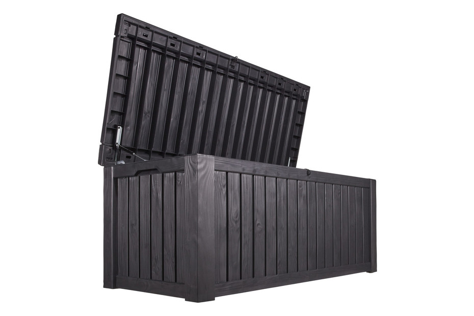 Keter Rockwood Garten-Box (155x72.4x64.4), Kunststoff anthrazit