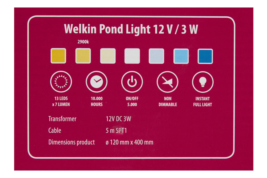 Velda Éclairage de bassin Welkin Pond Light avec 13 LEDs 3 W Acheter