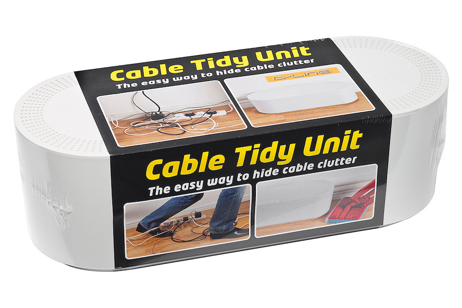 D-Line Boîte de Rangement de Câbles Boîte Cache-Câble Rangement câbles  Blanc, Grande Boîte pour