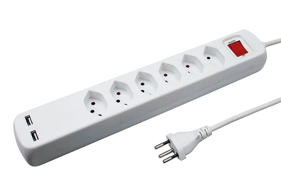 Bloc multiprises avec ports USB, 1.5 m, 6xT13 Acheter chez JUMBO