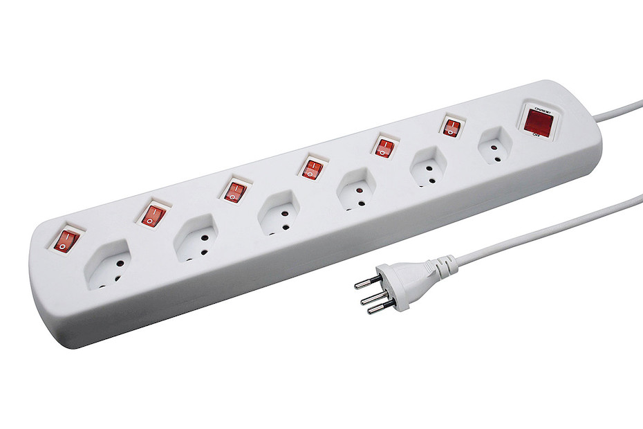 Steckdosenleiste 1.5 m 6xT13 einzelgeschaltet