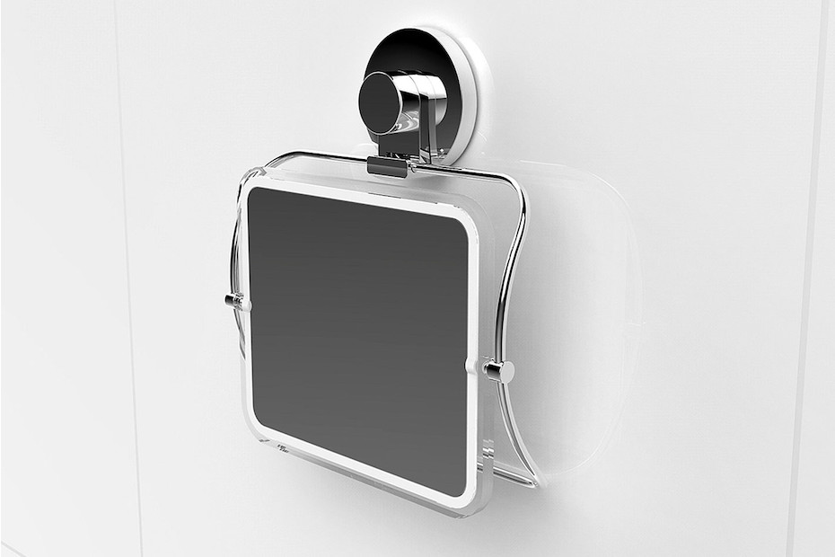 Everloc Miroir Mural Xpressions en Acier Inoxydable 5.5 × 18 × 22 cm