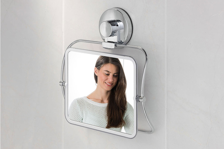 Everloc Miroir Mural Xpressions en Acier Inoxydable 5.5 × 18 × 22 cm