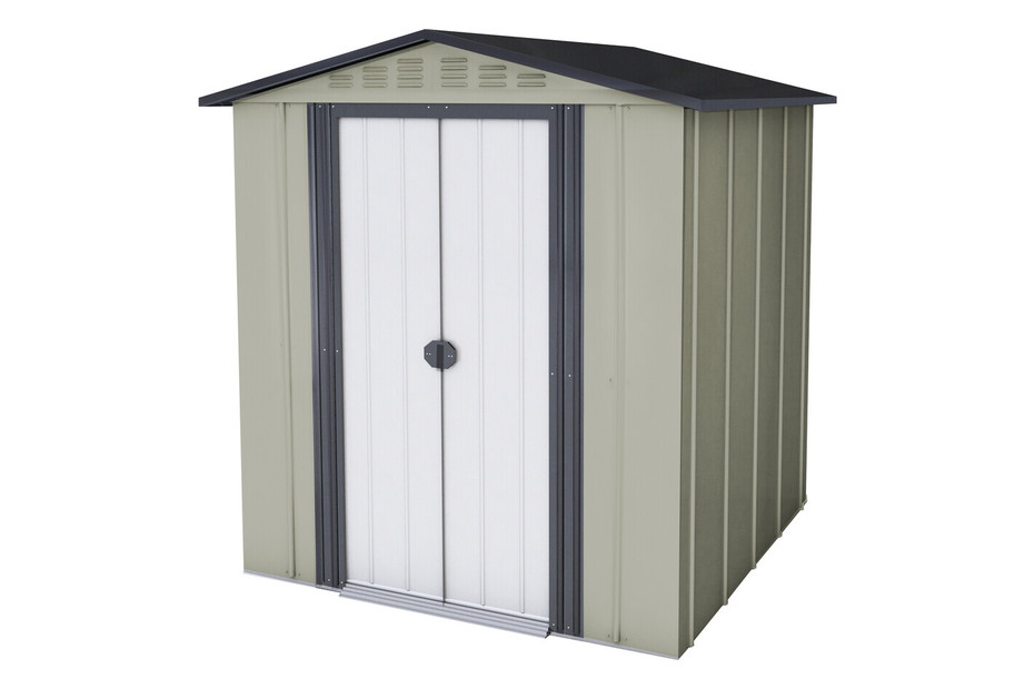 Metallgerätehaus (182.7 x 151.4 cm), stahl hellgrau