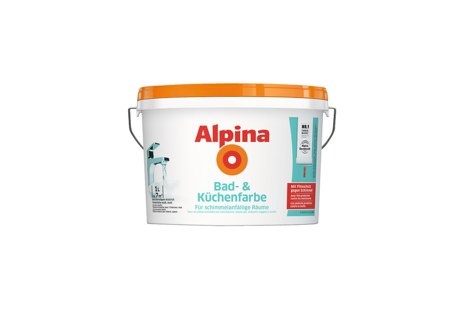 Alpina Bad-/Küchen-farbe 1L weiss kaufen bei JUMBO