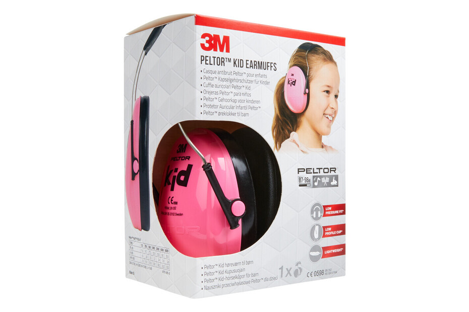 3M™ Peltor™ Protège-oreilles pour enfants KIDR, rose, SNR = 27 dB Acheter  chez JUMBO