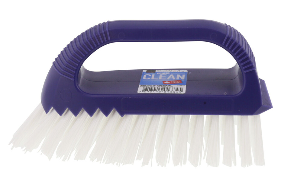 CLEANHOME Brosse à Récurer Sol Avec Poils Durs Et Raclette Caoutchouc - Manche Jusqu'à 127cm