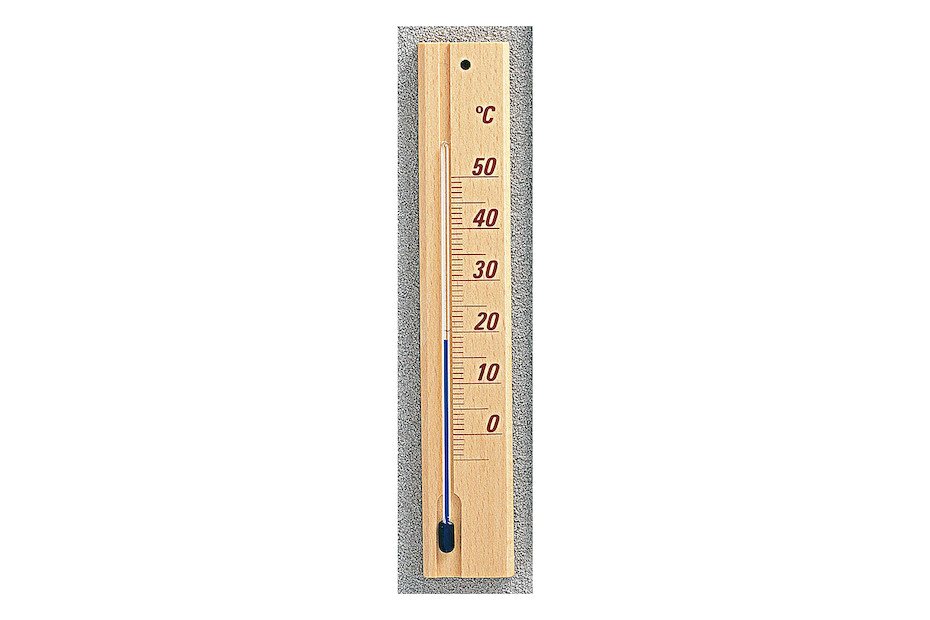 Thermomètre bois naturel 27cm - Centrakor