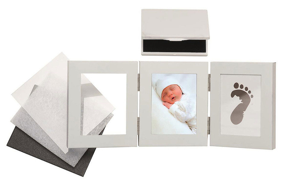 Kit empreinte bébé 30,8x12,2 cm triple cadre avec encreur Acheter chez JUMBO
