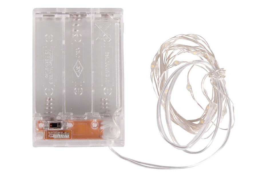 Lot De 10 Guirlandes LED 2m Avec Minuterie - Fil De Cuivre, 20 LED Blanc Chaud, IP65 Étanche, Sur Piles