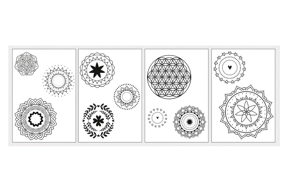 OLYCRAFT Geometrie Transferpapier 24 Stück - Farbmosaik Design Für Polymer Ton Ohrringe