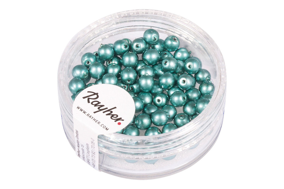 Rayher Renaissance Glaswachsperlen – 4 Mm Durchmesser, Dose Mit 85 Stück In Pflaume, Perfekt Für Schmuckherstellung & Basteln