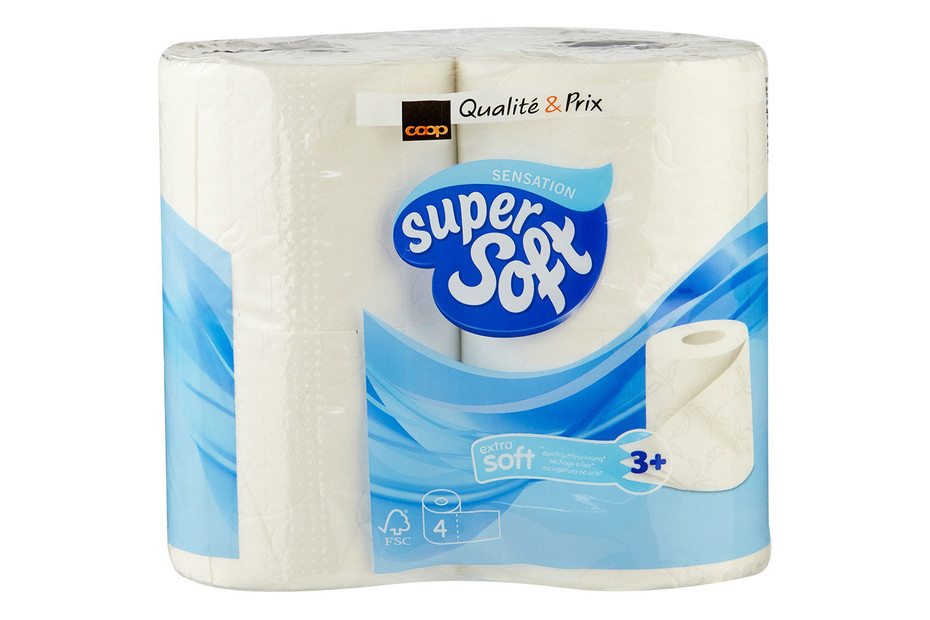 Super Soft papier hygiénique Sensation, 4 roulés 3-plis Acheter chez JUMBO