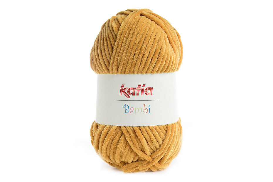 Bambi De Lanas Katia. Ovillo De Color Mostaza Cod.320 De Lana