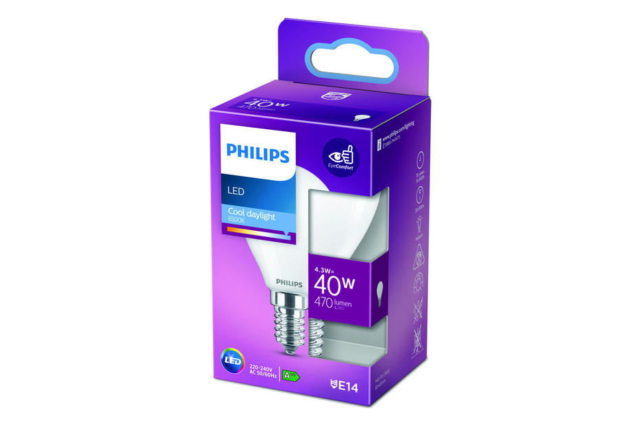 Philips LED Kugel E14 (4.3W) 40W
