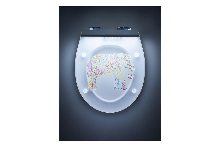 Sticker Autocollant Décoratif Pour Abattant WC - Motif Éléphant - 35x42 Cm - Fabriqué En France - 9