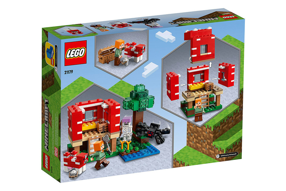 LEGO Minecraft La maison champignon 21179 LEGO : la boîte à Prix Carrefour