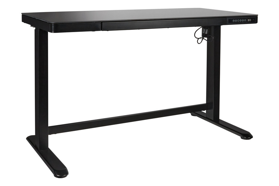 Bürotisch CONTINI Glas schwarz