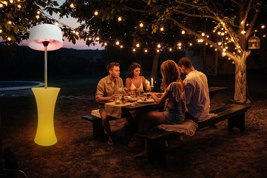 Sonnenkönig Wärmepilz Lounge mit LED-Beleuchtung | 2.1 kW