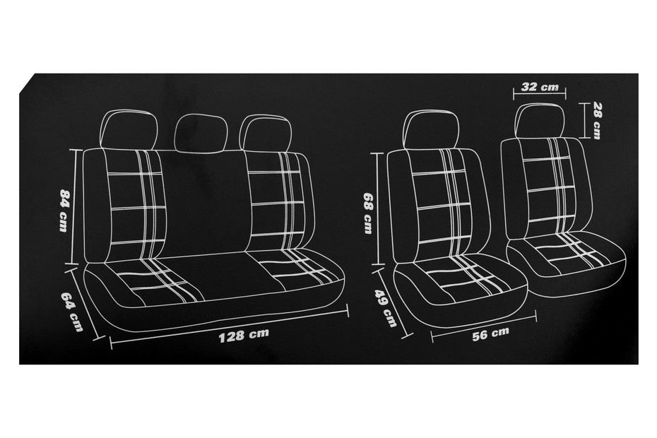 Go On Sitzbezug-Set Schwarz  5+2+2 Stück kaufen bei JUMBO