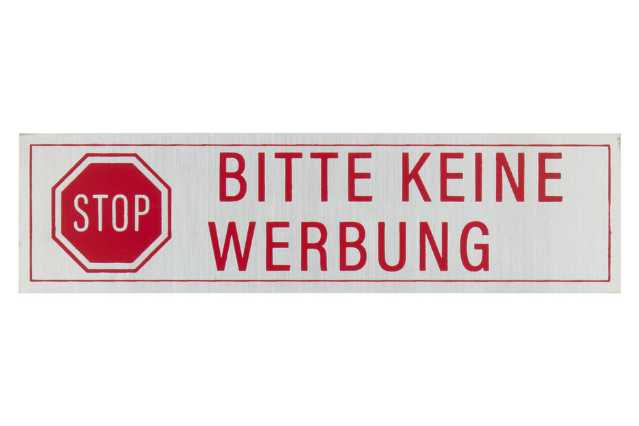 Schild Bitte Keine Werbung 14.5 × 21 cm kaufen bei JUMBO