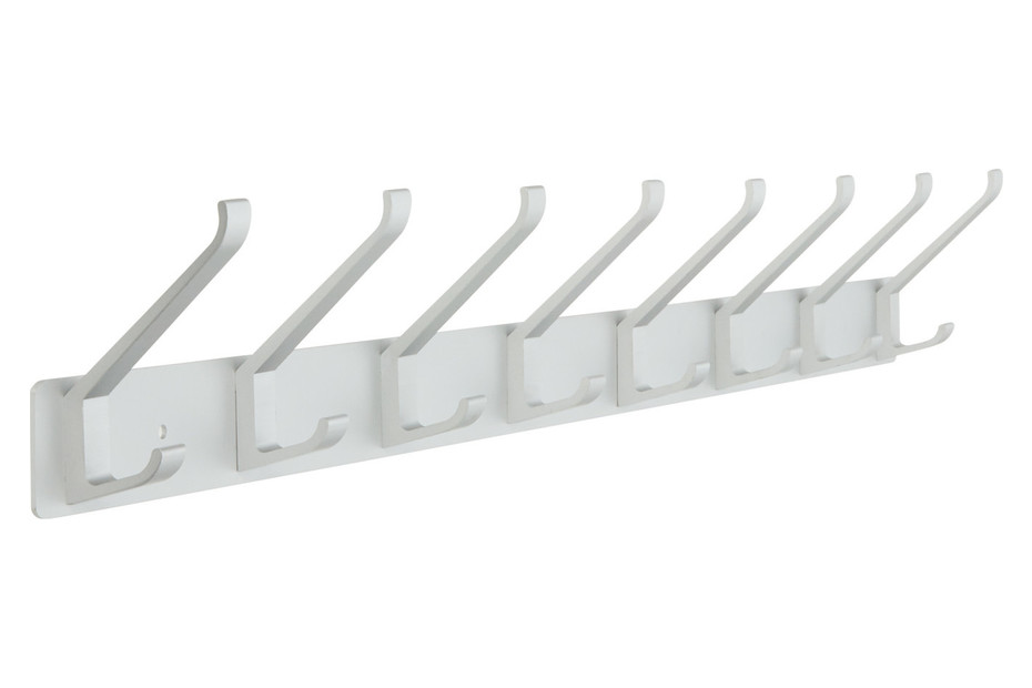 2x Weiße Wandgarderobe Mit 4 Haken - Moderner Coat Rack Für Flur & Wohnung