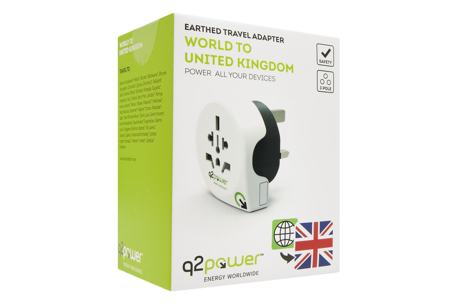 Adaptateur de voyage au Royaume-Uni, adaptateur de prise US To UK / Irlande  / Hong Kong avec 2 USB et 1 prise électrique, Amérique vers l'Europe Irish  British England Scotland Travel