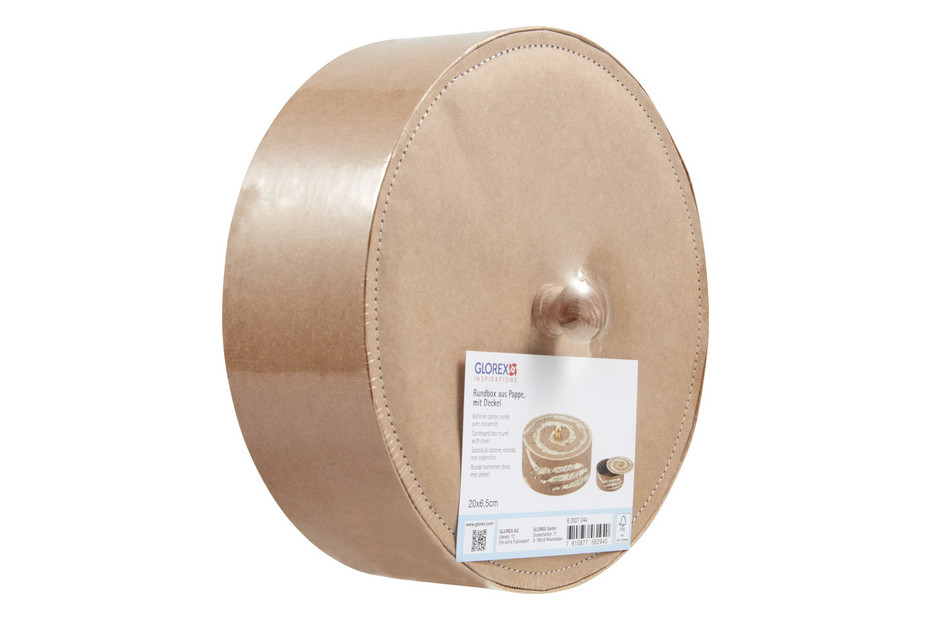 Glorex Boîte ronde en carton avec couvercle | 20 × 6.5 cm Acheter chez