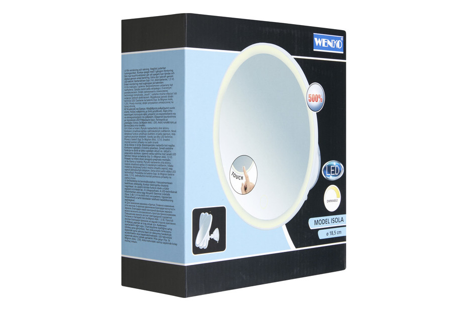 Wenko Miroir mural LED Isola Blanc ⌀ 18,5 cm Acheter chez JUMBO