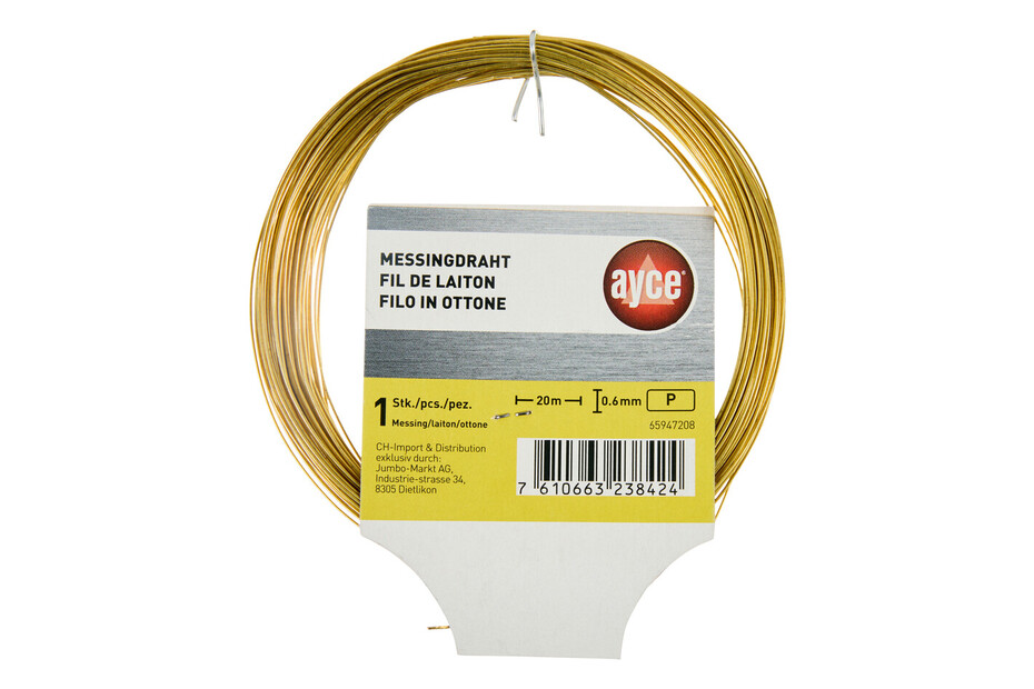 10 Meter Messingdraht Basteln Messingdraht Zum Basteln - 0,1 Bis 1,0 Mm, Unbeschichtet, 10 Meter Draht Für Schmuck