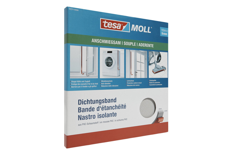 Tesamoll Schaumstoffdichtung PVC Grau kaufen bei JUMBO