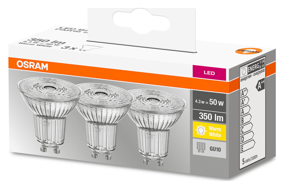 Osram Ampoule LED Base GU10 Blanc Chaud