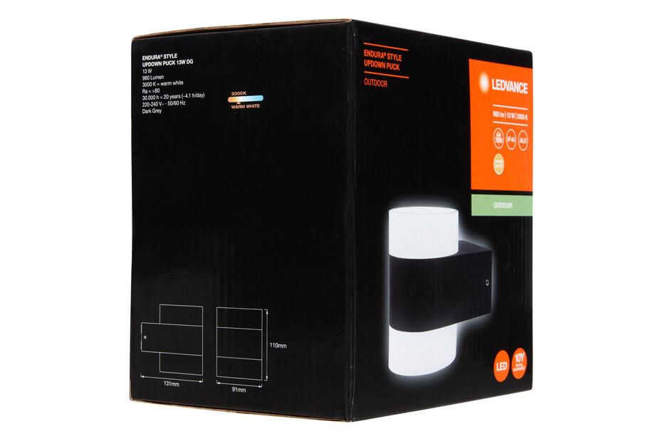 Ledvance Lampe murale extérieure LED Endura Style Up-Down Puck | 13 W ...