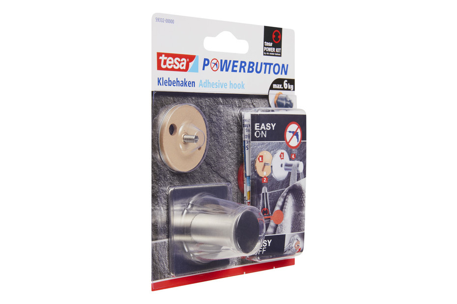 Gancio Autoadesivo Doppio In Metallo Tesa Powerstrips® Zoom Waterproof