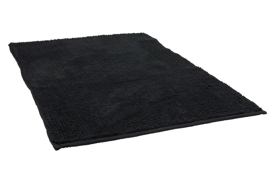 Tapis de salle de bain Chenille Noir | 0.6 × 0.9 m Acheter chez JUMBO