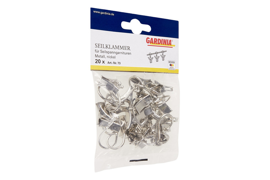 Gardinia Seilklammern Metall | 20 Stück kaufen bei JUMBO