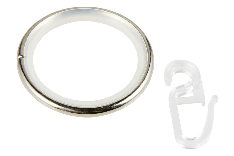 30 Anelli Per Tende In Metallo Nero Con Occhiello – Diametro 3,2 Cm, Resistenti E Scorrevoli