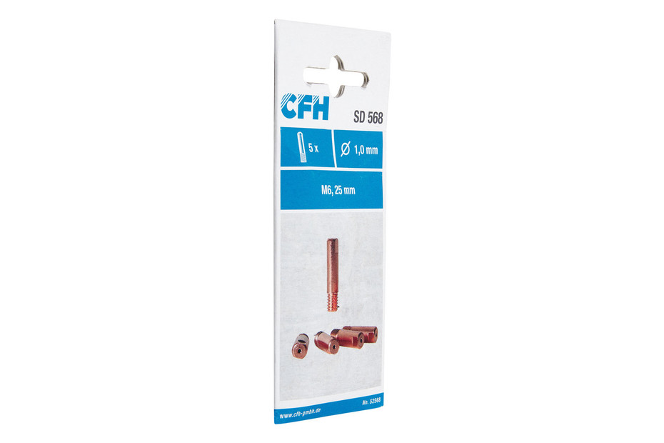 Lorch Stromdüsen-Set M6 E-Cu 0,8 Mm - 5-tlg. Für ML 2400/2500 Schweißgeräte