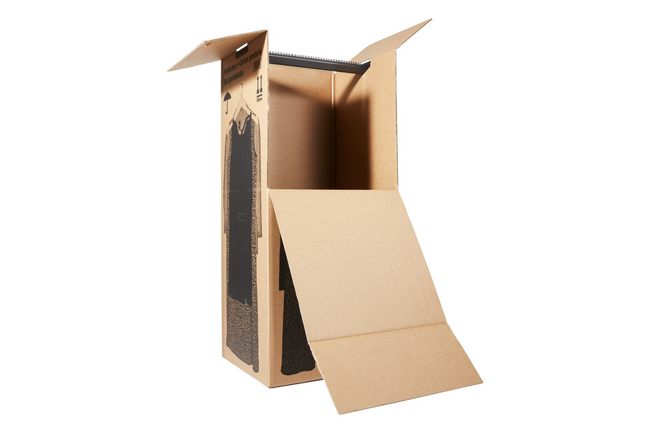 Kleiderbox mit Stange