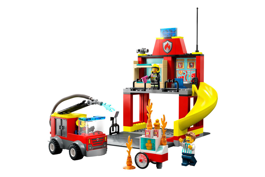 La caserne et le camion des pompiers 60375, City