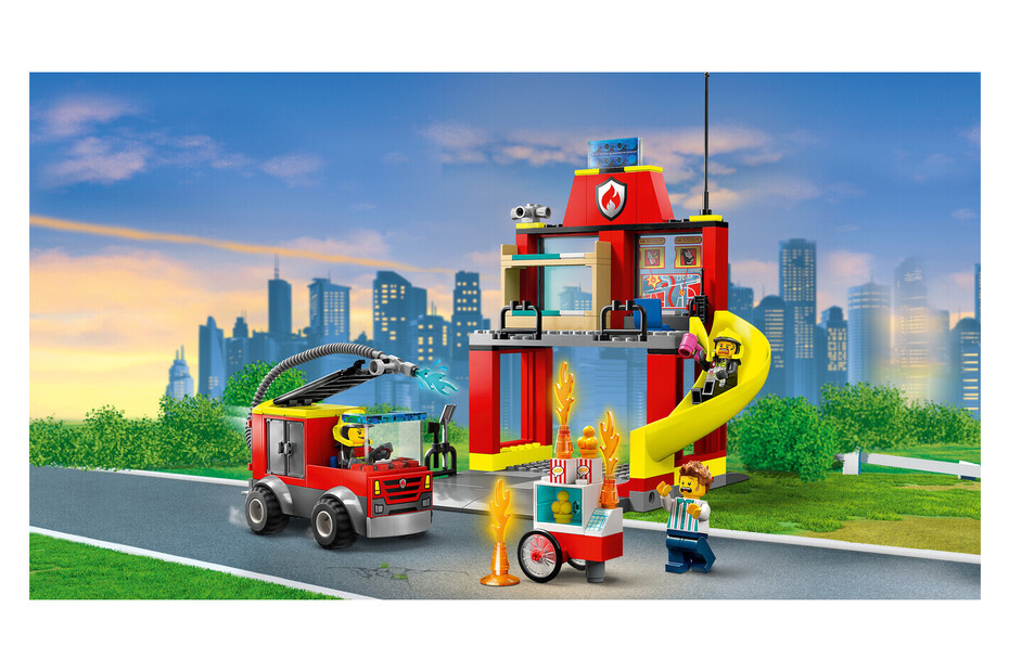 LEGO City La Caserne et le Camion des Pompiers 60375 LEGO : le