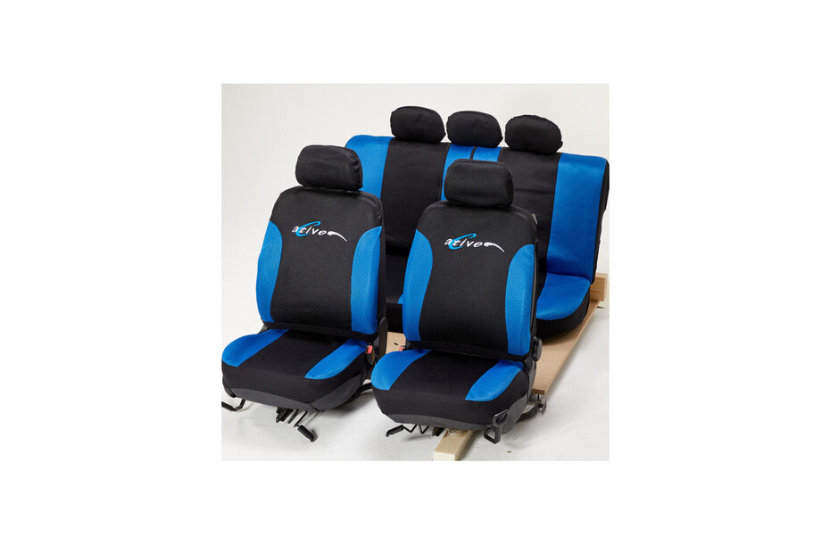 Cartrend Sitzbezug Set Active Schwarz-Blau kaufen bei JUMBO