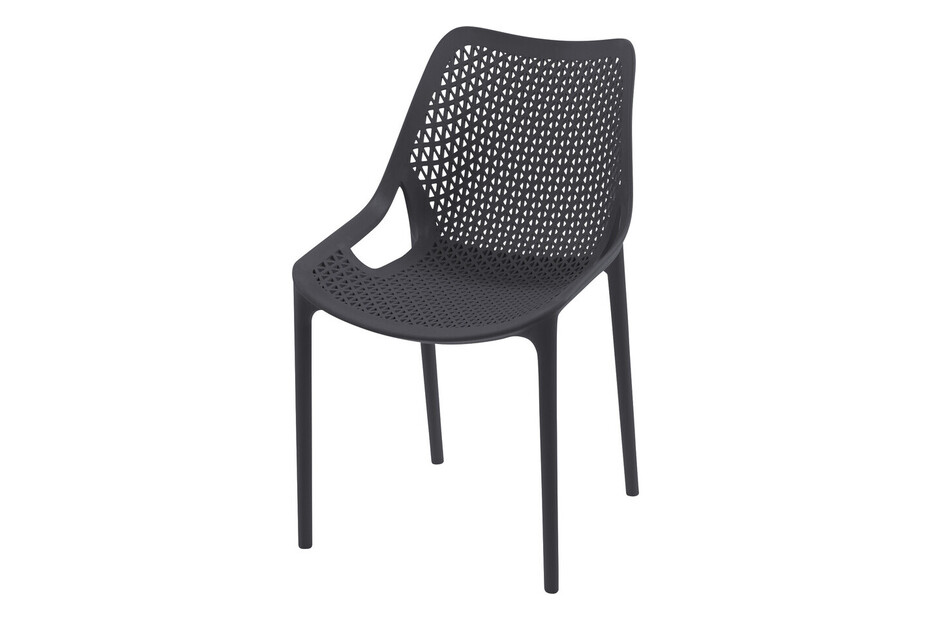Sedia Impilabile Green Boheme Roma - Design Moderno, Colore Antracite, Made In Italy, Senza IPA